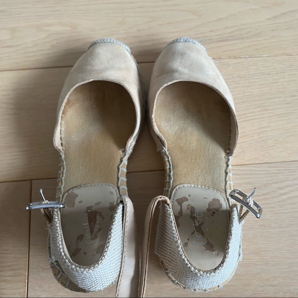 Botkier "Elia" Ankle Strap Espadrille Wedge Sandals Sand Nude sz 6 Nubuck - Picture 7 of 8